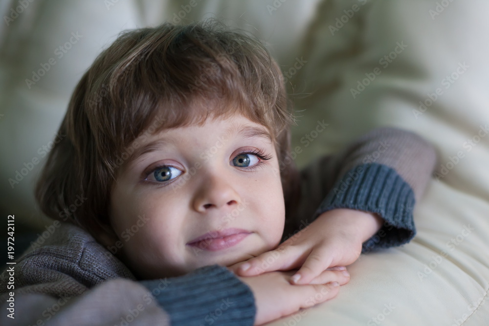 little boy face, fun, close up