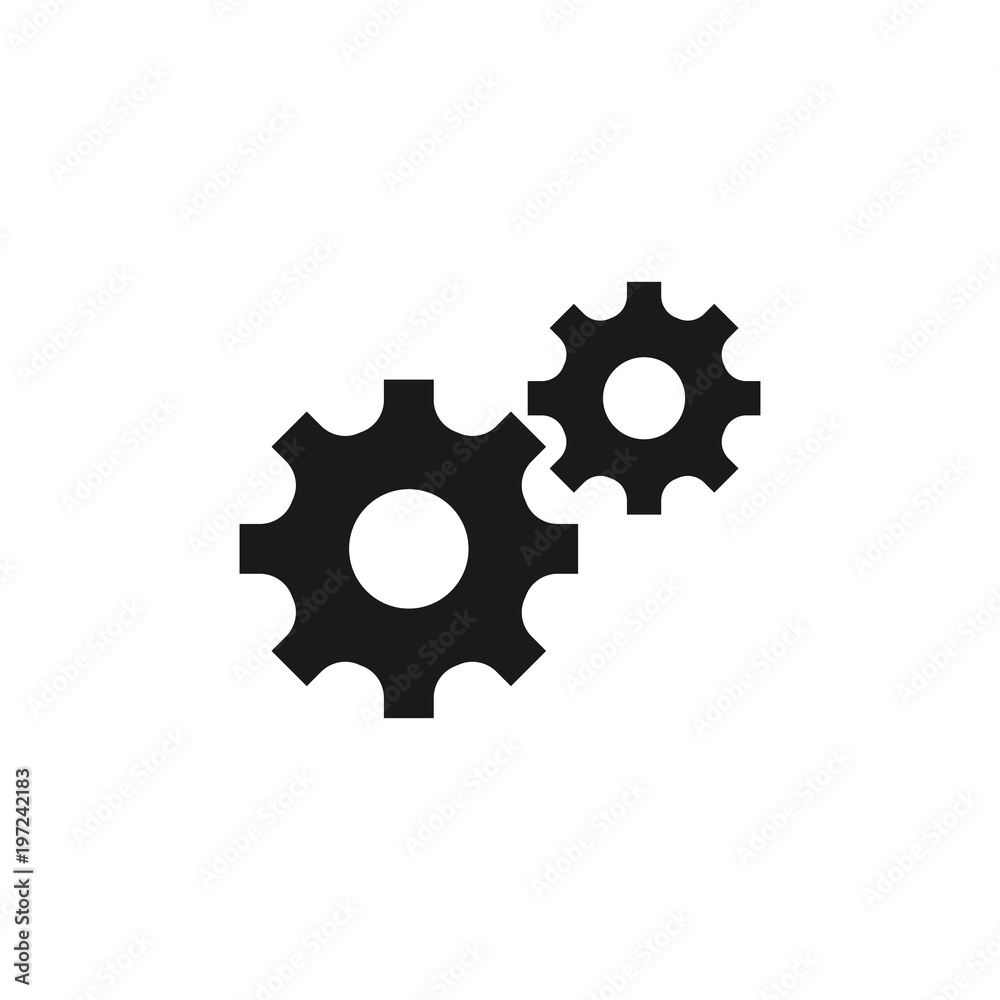 Setting icon. Flat style design, Vector illustration. Setting icon. Flat style design, Vector illustration.