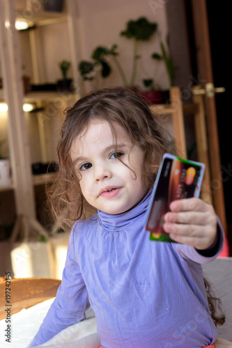 Young cute baby girl with c...