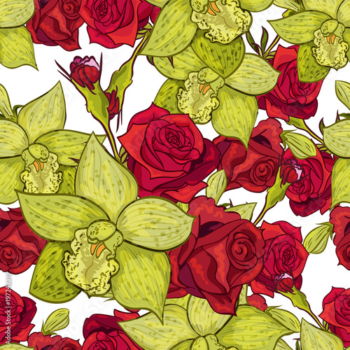 vector seamless flower pattern