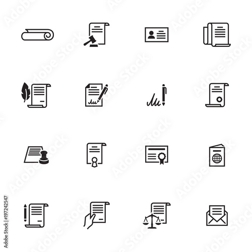 Documents Icons Set