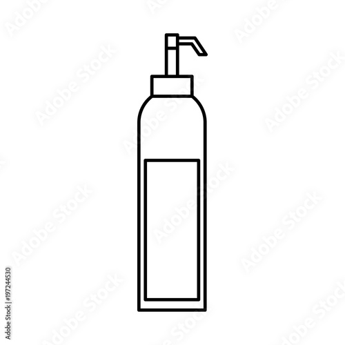 dispenser of sauce ingient condiment vector illustration outline design