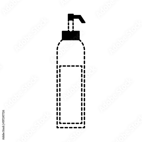 dispenser of sauce ingredient condiment vector illustration dotted line design
