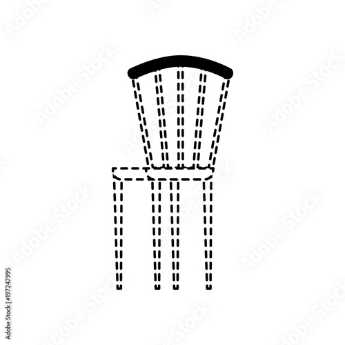 wooden elegant chair furniture image vector illustration dotted line design
