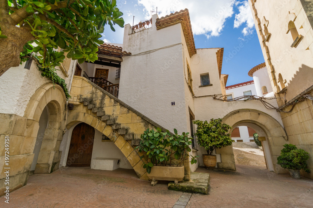 Naklejka premium Roc of Saint Gaieta, a place to visiti beside mediterranean sea in Tarragona