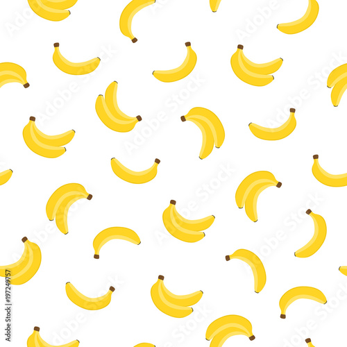 Tropical fruit background. Banana background. Vector illustration