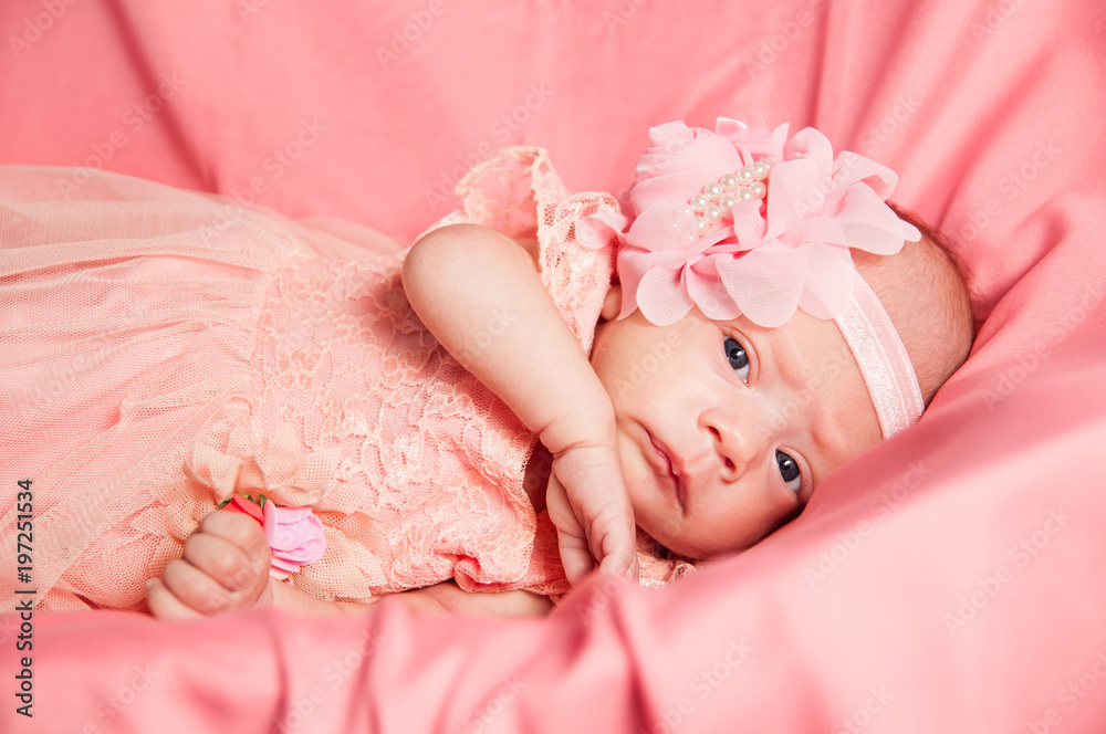 Newborn baby pink dress hot sale