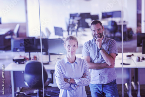 business couple at office