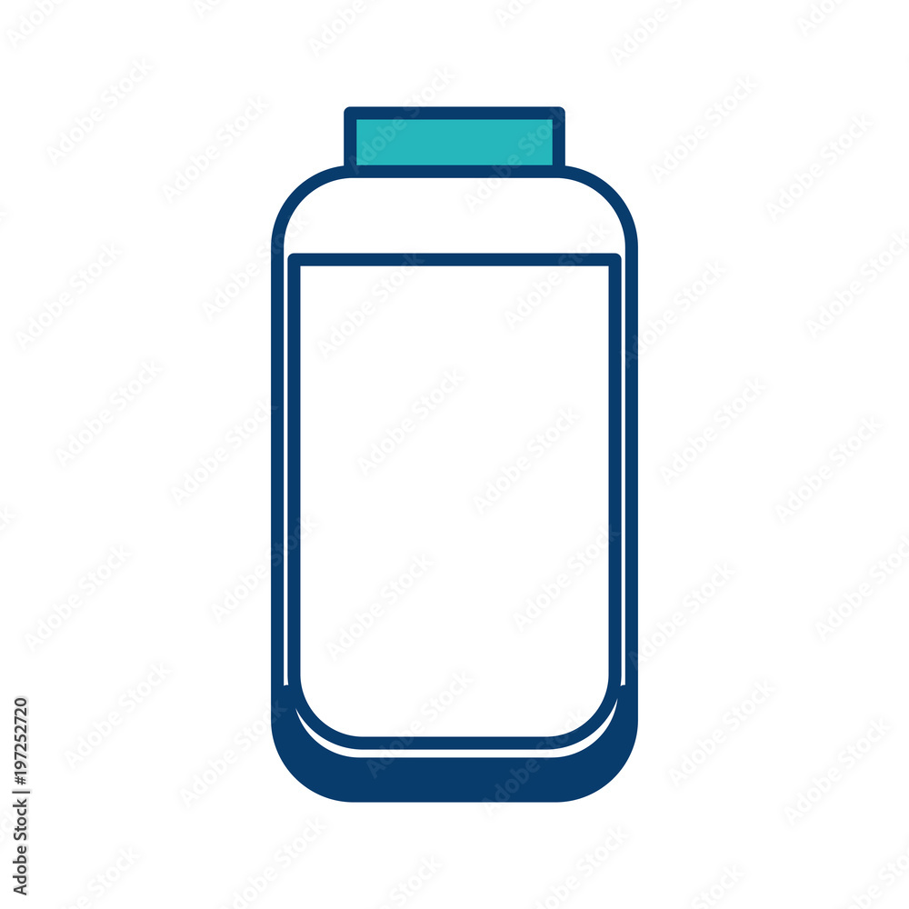 glass bottle cap product food vector illustration green and blue design