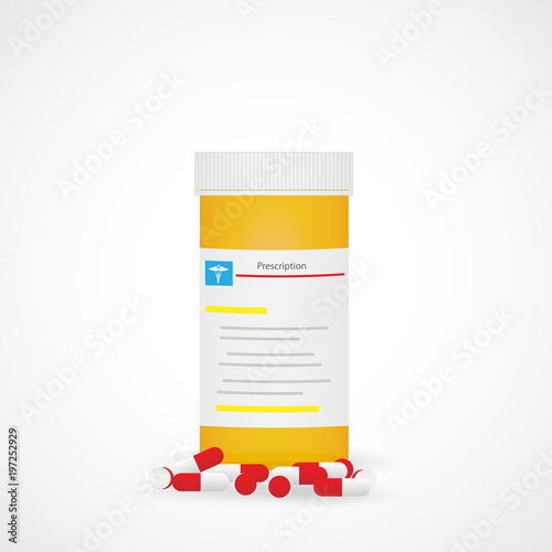 Pill Bottle Illustration
