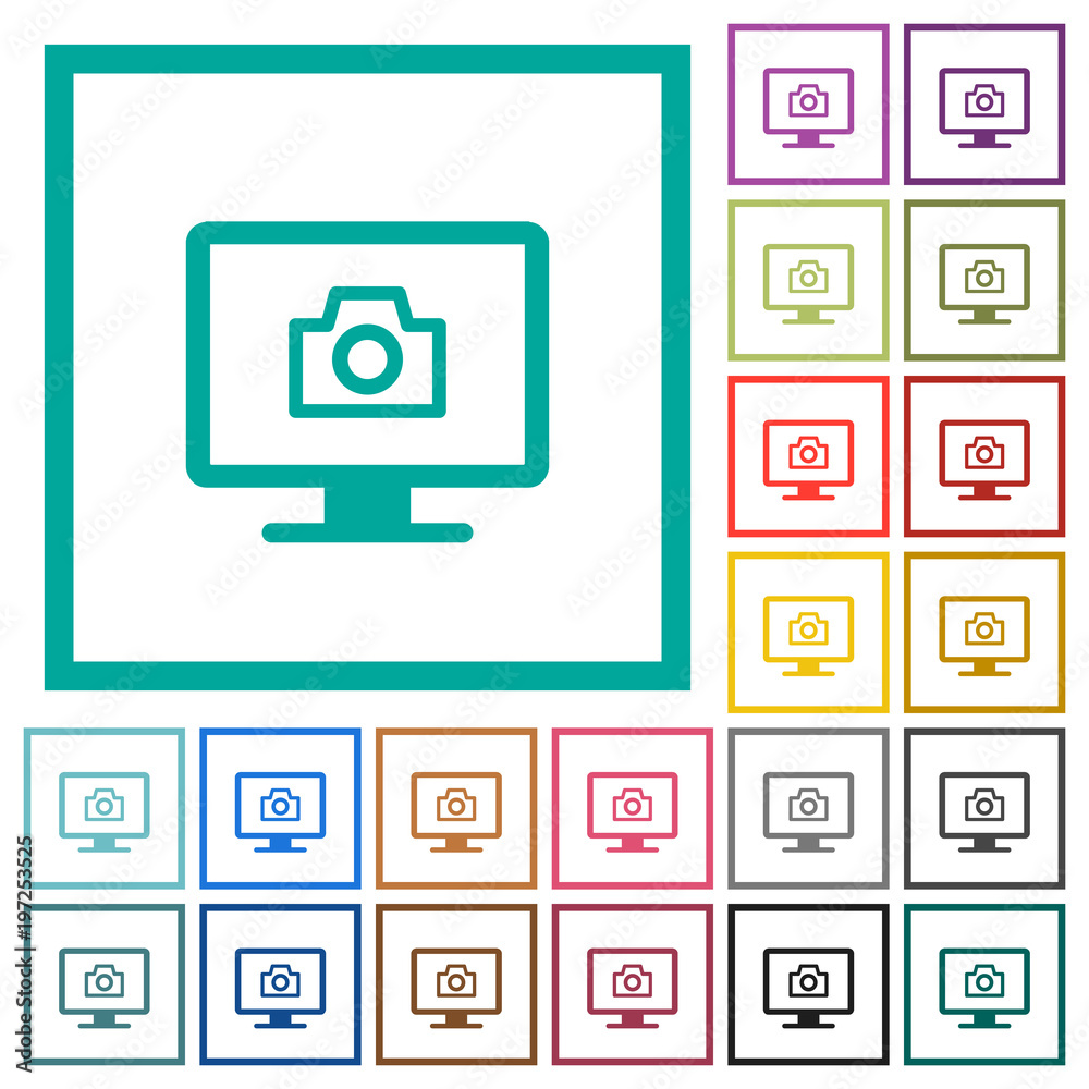 Make screenshot flat color icons with quadrant frames