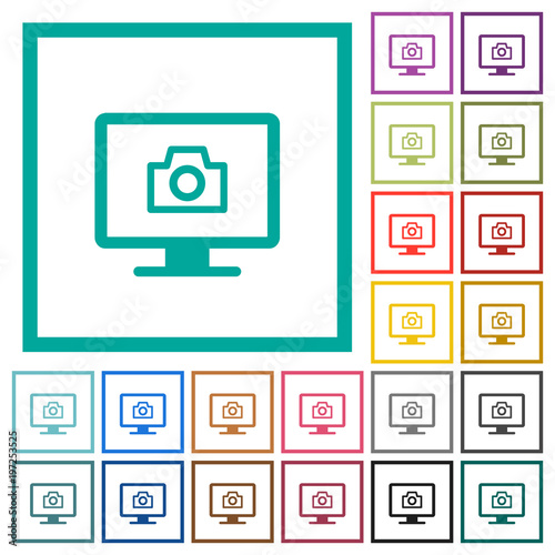 Make screenshot flat color icons with quadrant frames