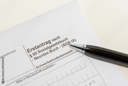 Antrag auf Schwerbehinderung photo