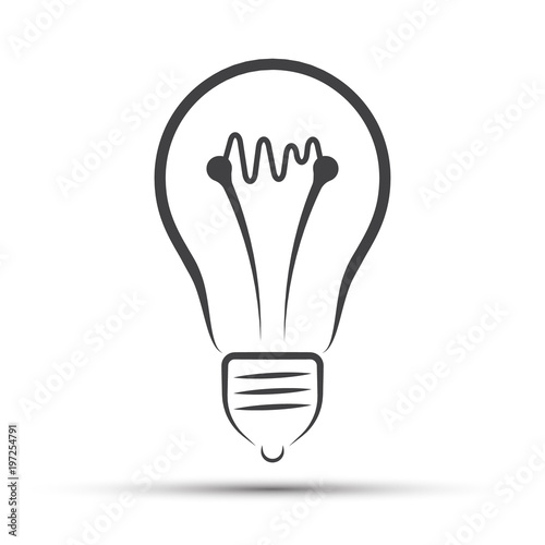 Grey bulb icon