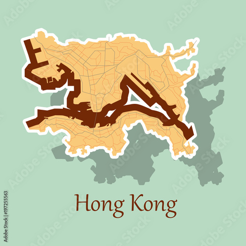 stickers in form of Hongkong