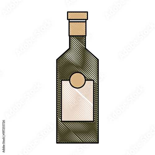 alcohol drink liquor bottle image vector illustration