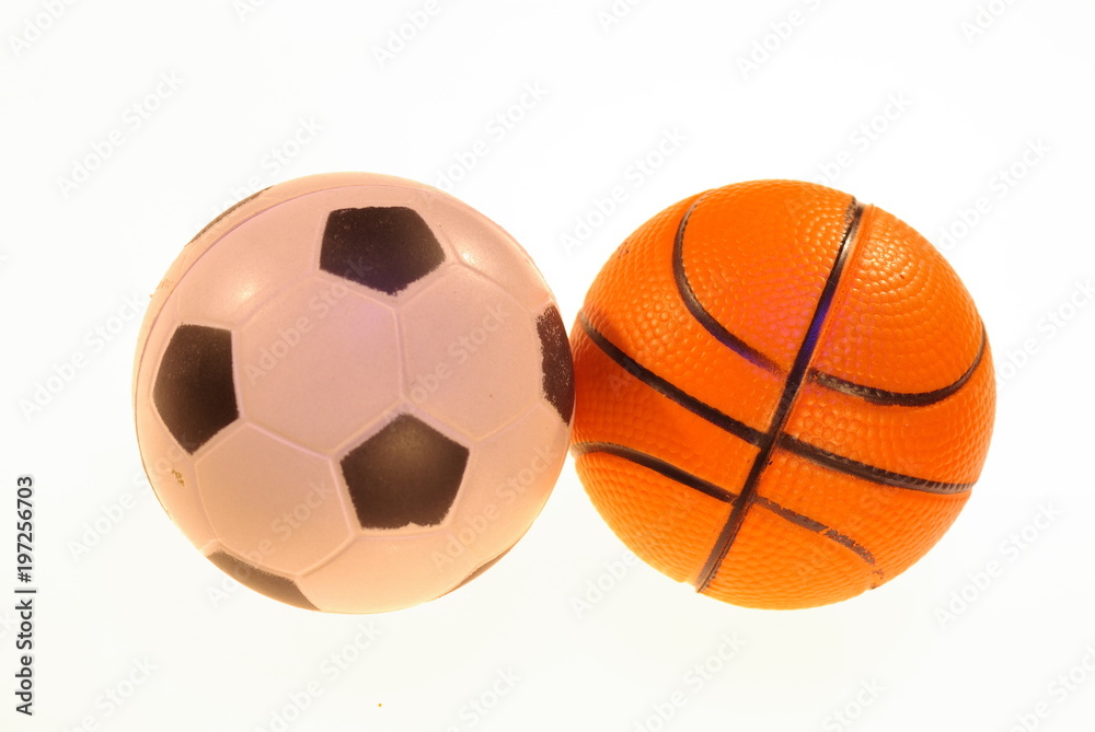football and basketballs