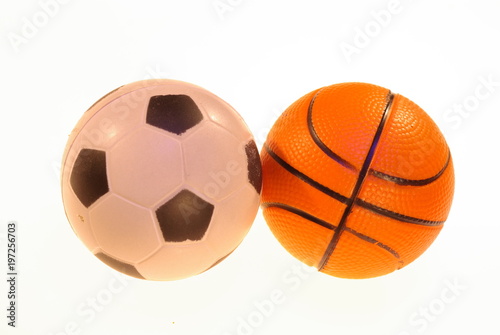 football and basketballs