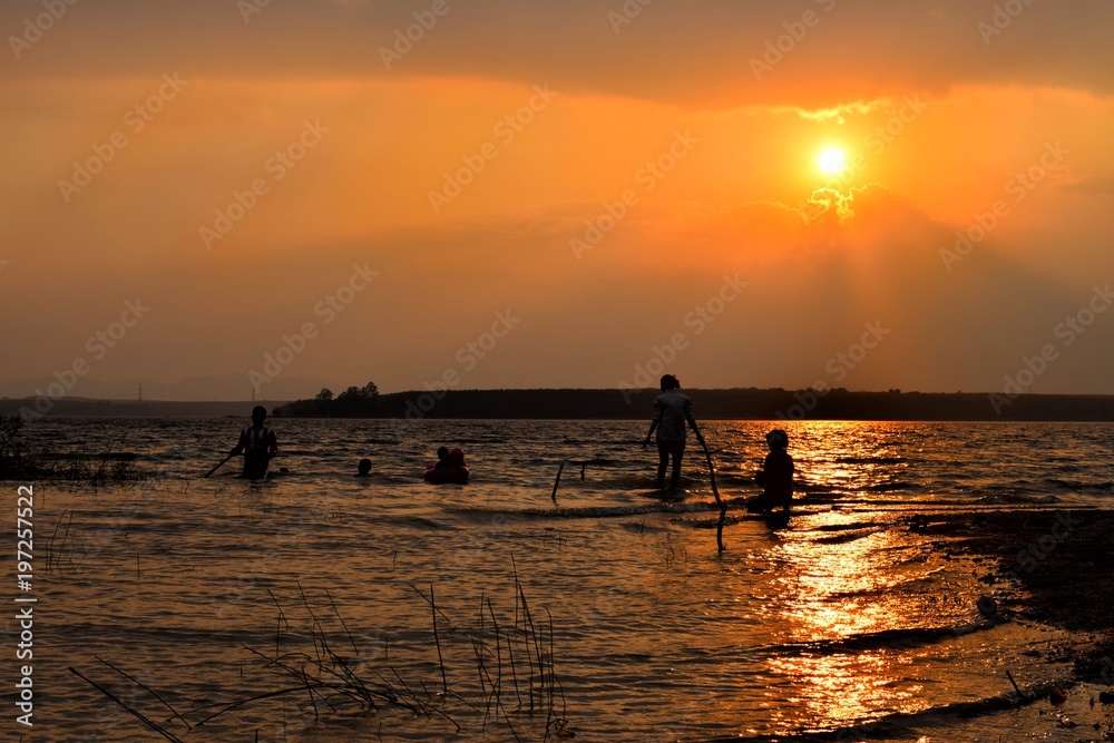 Fototapeta premium sea and sunset