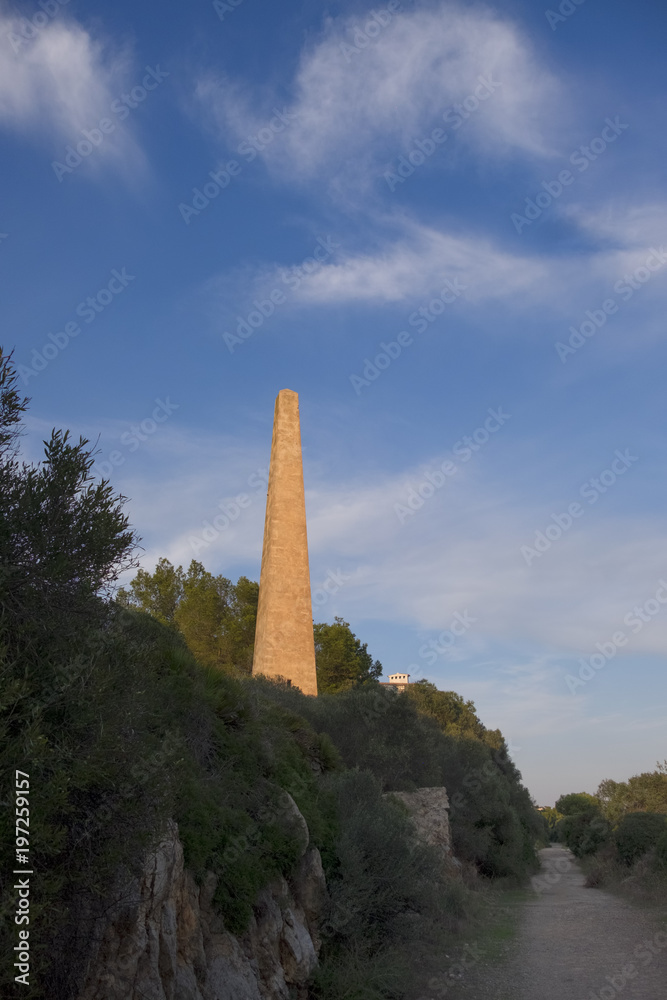 Abandoned Smoke Stack in Alcudia, Mallorca, Spain Abandoned Smoke Stack in Alcudia, Mallorca, Spain