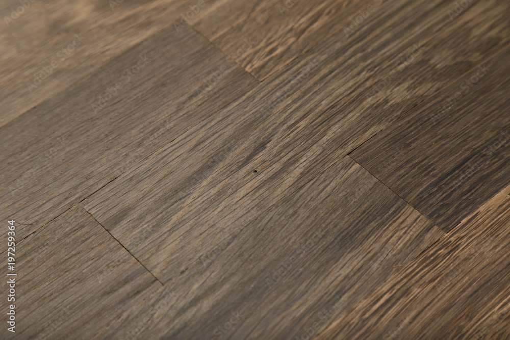 Oak old perennial dark parquet, wood texture Oak old perennial dark parquet, wood texture