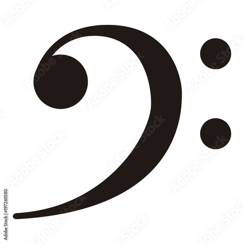 Isolated f-clef musical note