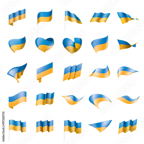 Ukraine flag, vector illustration