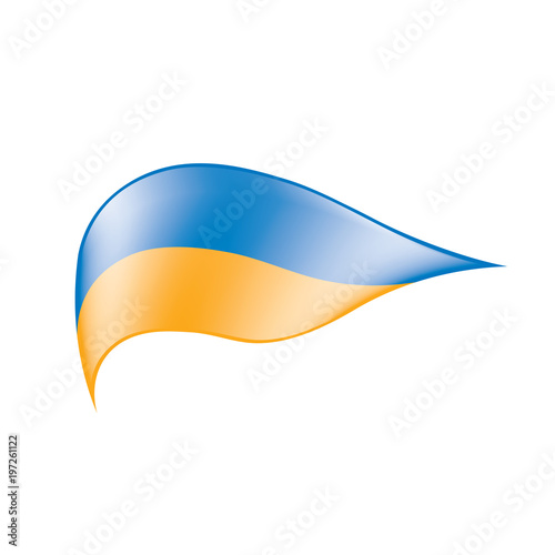 Ukraine flag, vector illustration photo