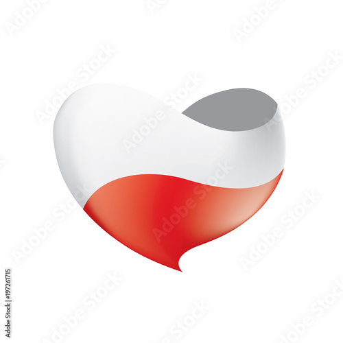 Poland flag, vector illustration photo