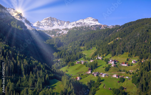 Imressive Dolomites mountains and traditional villages. North of Italy