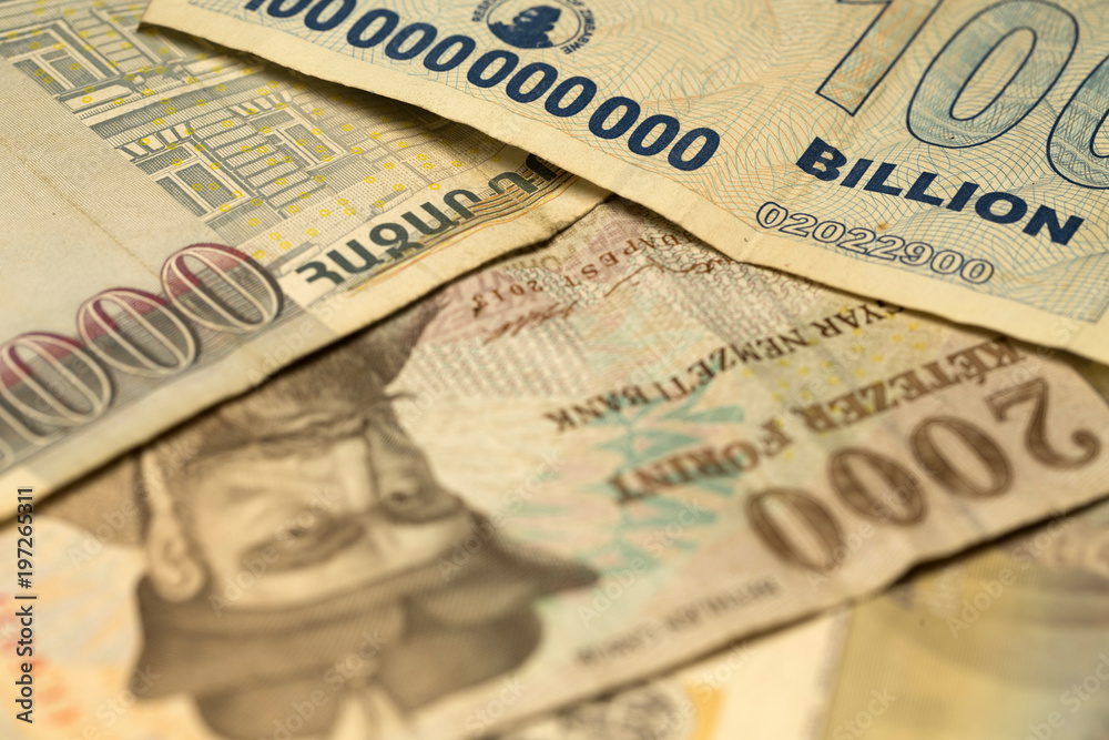 Unique Zimbabwe hyperinflation Banknote one hundred billion Dollars in the Detail, 2008 Unique Zimbabwe hyperinflation Banknote one hundred billion Dollars in the Detail, 2008