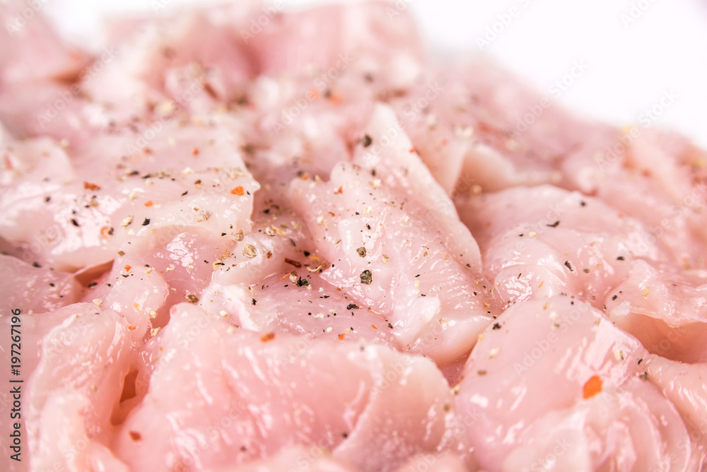 Fresh chicken fillet closeup is ready for cooking Fresh chicken fillet closeup is ready for cooking