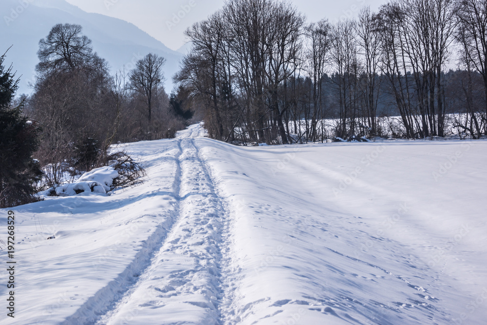 Obraz premium Straße im Winter
