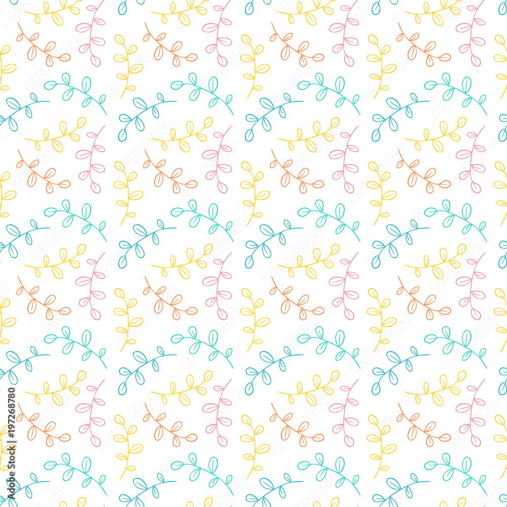 Floral seamless pattern. Pastel vector background. Textile print, linen ornament or packaging design.