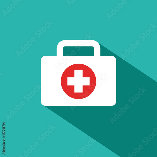 First aid kit medical icon vector
