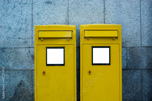 German yellow post mailbox