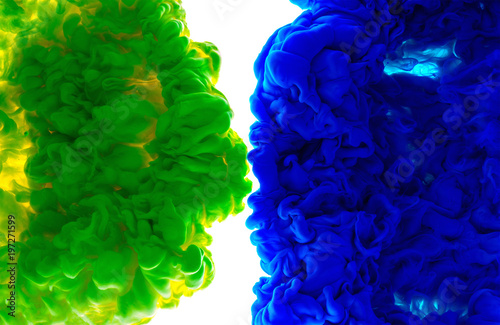 Color drop in water, photog...