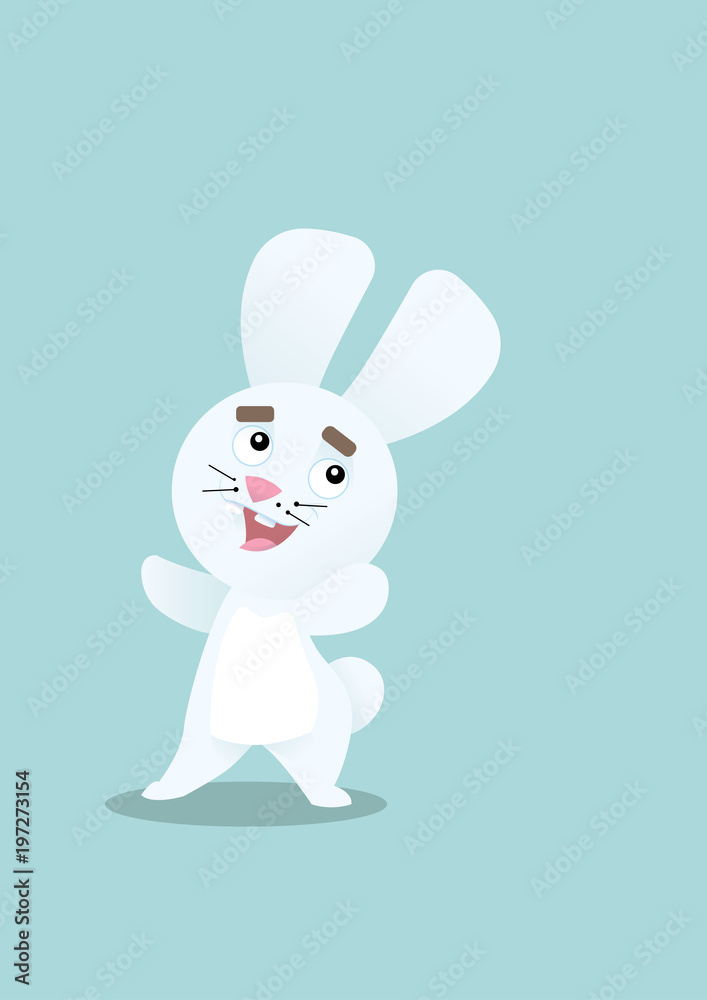 Fototapeta premium Happy bunny flat design