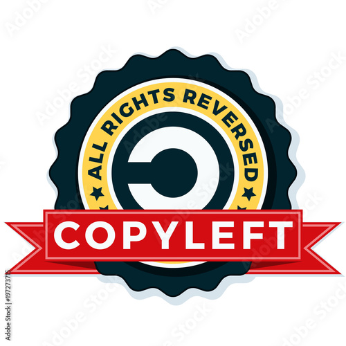 Copyleft All Right Reversed Illustration photo