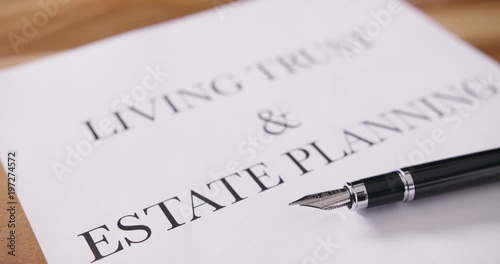 Closeup Of Fountain Pen On Estate Planning Document 4K