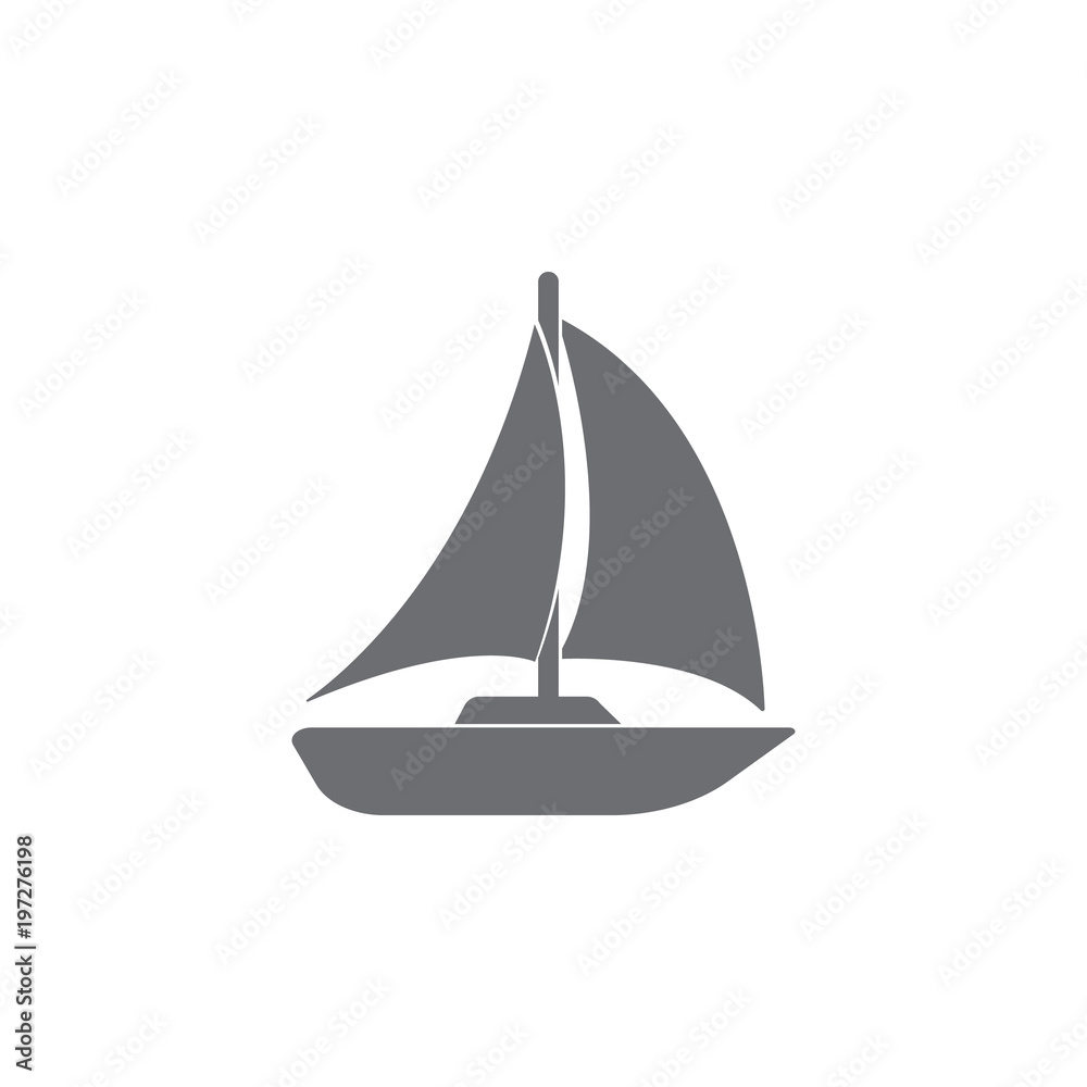 sailing yacht icon. Simple element illustration. sailing yacht symbol design template. Can be used for web and mobile