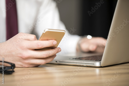 Businessman Working With Laptop At Office