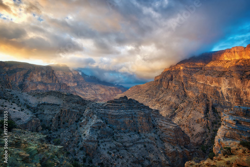 Al Hajar Mountains in Oman