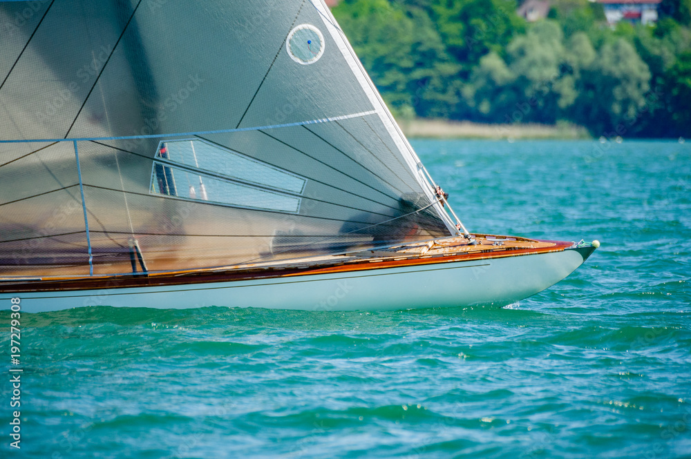 Regatta at lake constance in spring colors