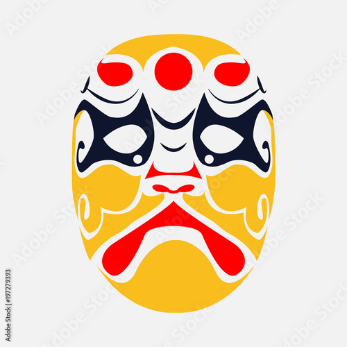 Beijing opera mask  of ancient people , vector 
