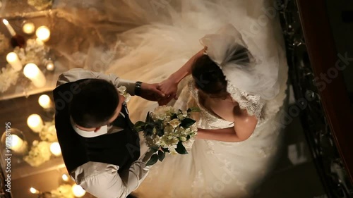 Bride and groom on the night ceremony