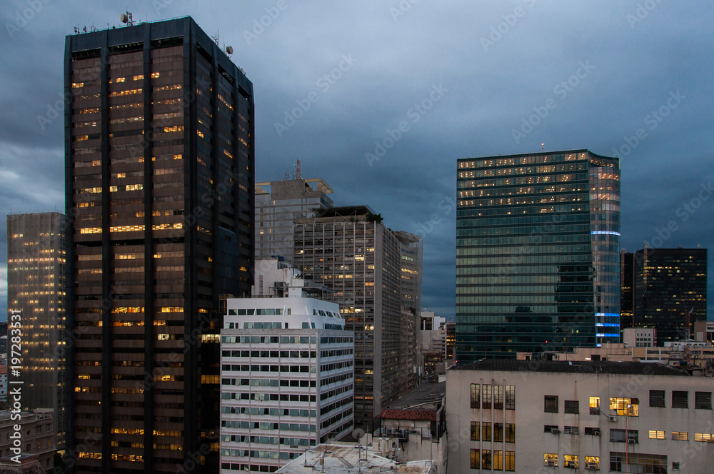 Commercial Office Buildings of Downtown Rio de Janeiro City Commercial Office Buildings of Downtown Rio de Janeiro City