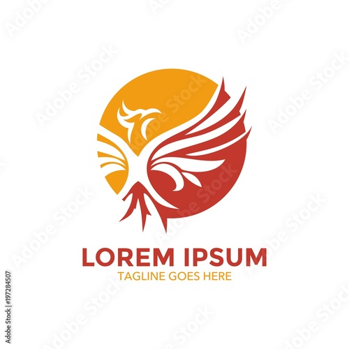 phoenix logo. bird. unique. vector illustration
