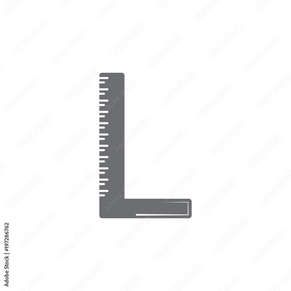 Corner ruler icon. Simple element illustration. Corner ruler symbol design template. Can be used for web and mobile