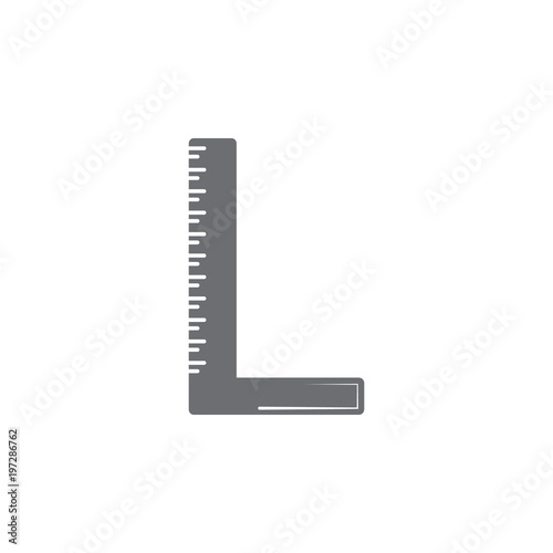 Corner ruler icon. Simple element illustration. Corner ruler symbol design template. Can be used for web and mobile